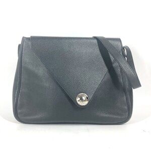 HERMES Serie Christie Rhone Bag Crossbody Flap Shoulder Bag Black/SilverHardware